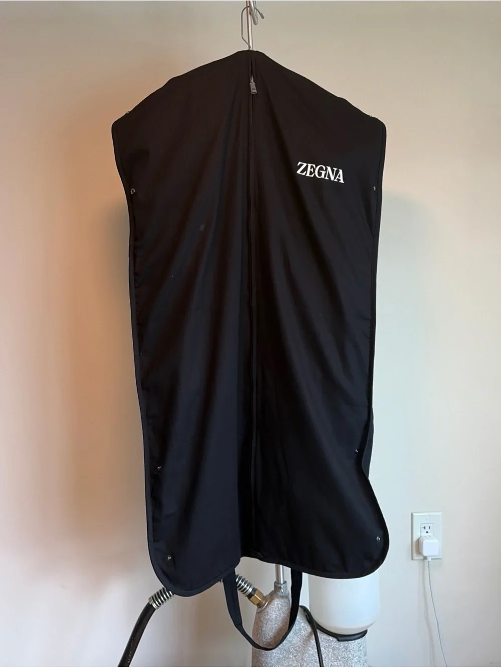 New Zegna Black Zippered Garment Bag